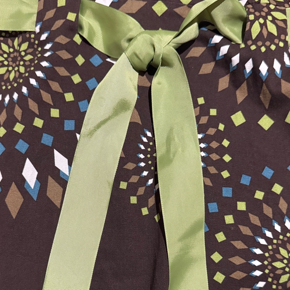 Jessica Howard  Sleeveless Brown and Green Patterned Mini Dress - Picture 8 of 10